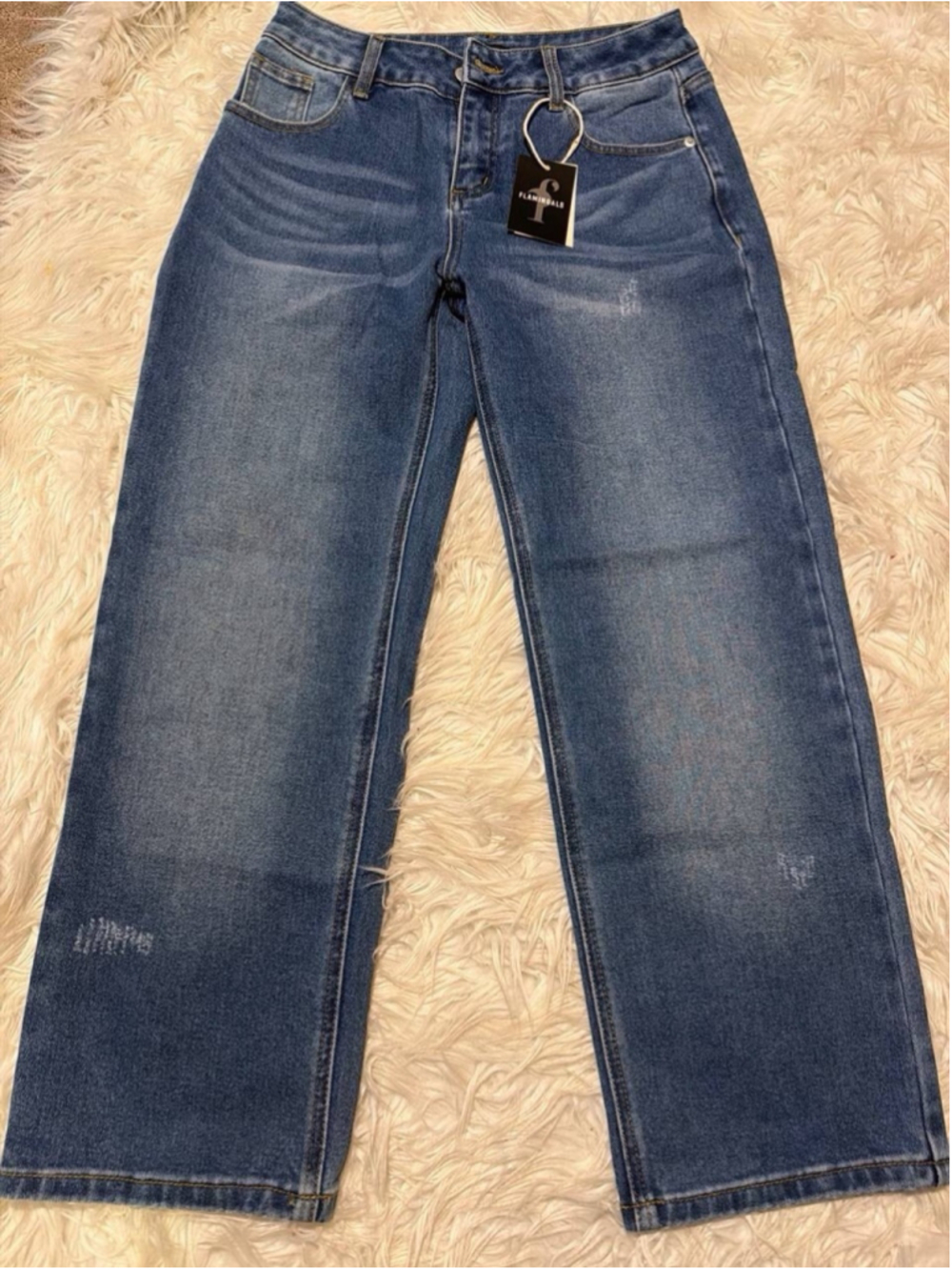 Flamingals Straight Leg Women’s Dark Blue Jeans S